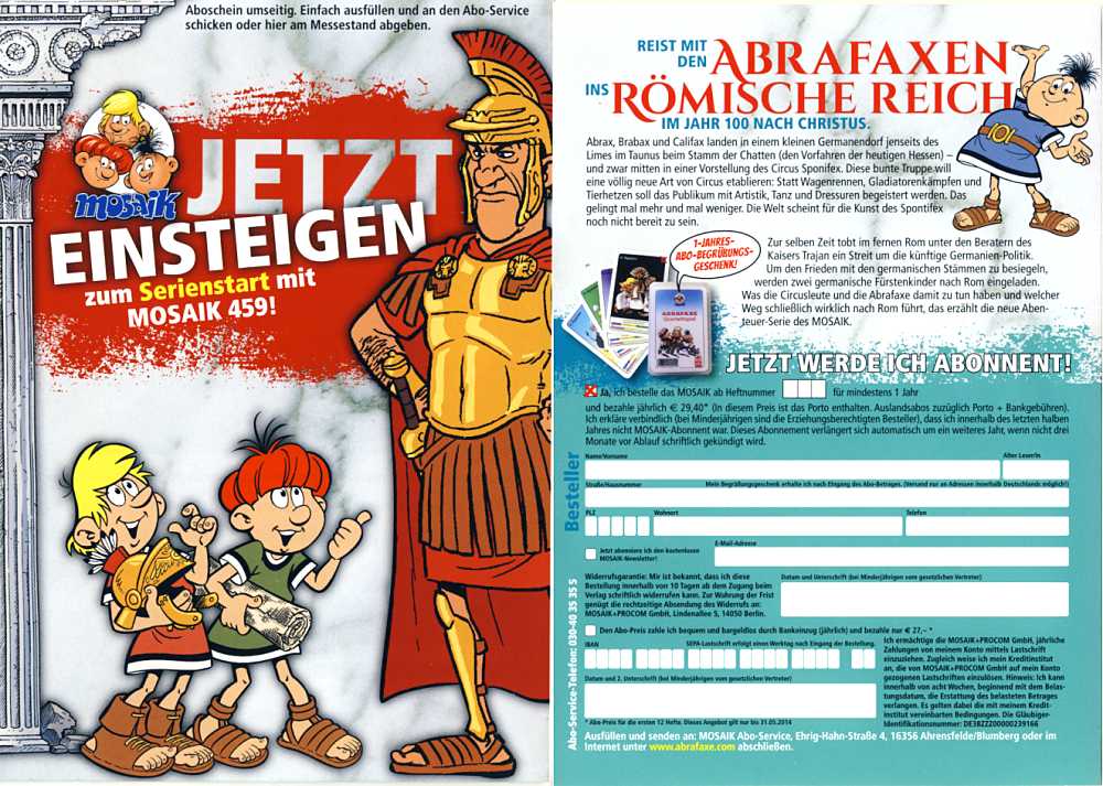 Mosaik-Bestellschein