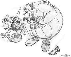 Asterix und Obelix verneigen sich