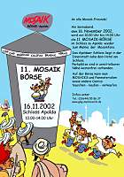 Plakat zur 11. MOSAIK-Börse Apolda