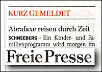 Freie Presse Aue 30.6.2012 S.12 Freie Presse 30.6.2012