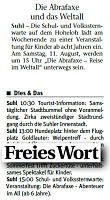 Freies Wort 10.8.2018