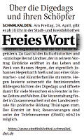 Freies Wort 22.4.2026