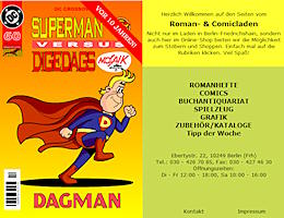 Startbild auf www.roman-und-comicladen.de Roman- und Comicladen