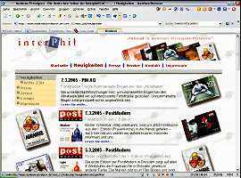 Interphil-Homepage