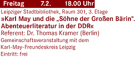 Aus dem Programm der Stadtbibliothek Leipzig