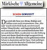 Märkische Allgemeine 6.4.2013
