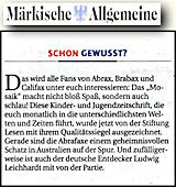 Märkische Allgemeine 6.4.2013 Beilage Die Märkische S.8 Märkische Allgemeine 6.4.2013