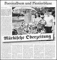 Märkische Oderzeitung 11.8.2009