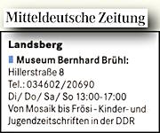 Mitteldeutsche Zeitung 3.1.2013 S.22 Mitteldeutsche Zeitung 3.1.2013