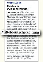 Mitteldeutsche Zeitung 8.1.2013