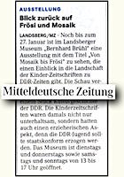 Mitteldeutsche Zeitung Köthen 10.1.2013 S.13 Mitteldeutsche Zeitung 10.1.2013
