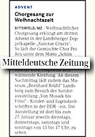Mitteldeutsche Zeitung Bitterfeld 13.12.2012 S.11 Mitteldeutsche Zeitung 13.12.2012