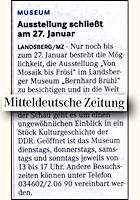 Mitteldeutsche Zeitung 15.1.2013
