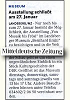 Mitteldeutsche Zeitung Halle 15.1.2013 S.11 Mitteldeutsche Zeitung 15.1.2013