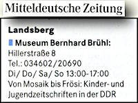 Mitteldeutsche Zeitung 15.11.2012, S.22 Mitteldeutsche Zeitung 15.11.2012