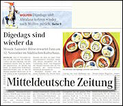 Mitteldeutsche Zeitung 21.10.2011 Bitterfeld S. 1 und 9 Mitteldeutsche Zeitung 21.10.2011
