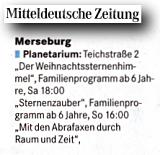 Mitteldeutsche Zeitung 24.12.2015