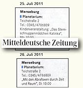 Mitteldeutsche Zeitung 25./26.7.2011 Seite 12 Mitteldeutsche Zeitung 25./26.7.2011