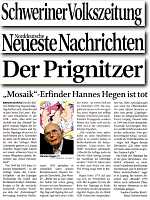 Schweriner Volkszeitung/Norddeutsche Neueste Nachrichten/Der Prignitzer 14.11.2014