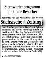 Sächsische Zeitung 13.8.2015