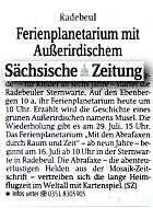 Sächsische Zeitung 14.7.2015