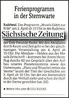 Sächsische Zeitung Radebeul 27.3.2013 S.16 Sächsische Zeitung 27.3.2013