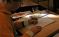 Uli Nitzsche am MOSAIK-Stand 20. MOSAIK-Börse, Uli Nitzsche